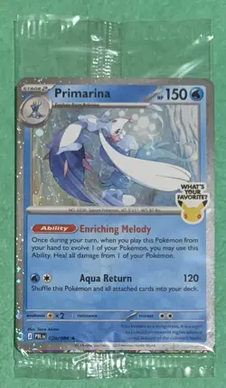 Pokemon Pitch Black Primarina 20/84 Cosmos Holo Promo Barnes & Noble, Hot Topic - Image 1