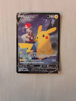 Pikachu V TG16/TG30 Swsh11: Lost Origin Trainer Gallery Holo Pokemon NM - Image 1