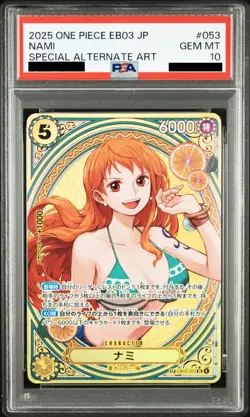 PSA 10 ONE PIECE Card Nami SP EB03-053 Heroines Edition 2025 Japanese From JP - Image 1