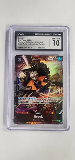 CGC 10 One Piece Card: Brook EB01-046 Super Rarea Alternate Art Parallel - Image 1