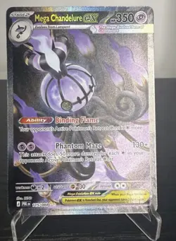 Pokemon TCG Pitch Black Mega Chandelure EX 115/084 SIR Pack Fresh Mint - Image 1