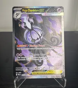 Pokemon TCG Pitch Black Mega Chandelure EX 115/084 SIR Pack Fresh Mint - Image 1
