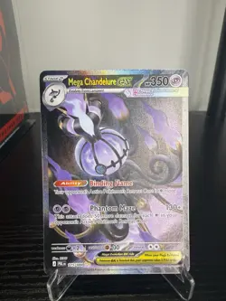 Pokemon TCG Pitch Black Mega Chandelure EX 115/084 SIR Pack Fresh Mint - Image 3