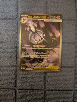 Mega Chandelure Ex, SIR, 115/084, NM-M Pitch Black Pokemon Card. - Image 1