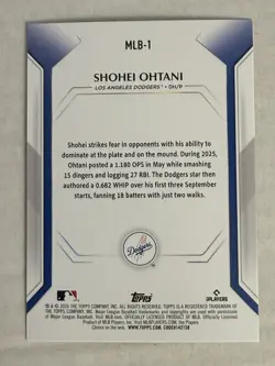 2026 Topps Collector's Kit Exclusive Shohei Ohtani Holo Foil Dodgers #MLB-1 - Image 2