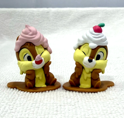 Japan Disney Chip n Dale Ice Cream Melting Gashapon Mini Figure Toy Collection - Image 1