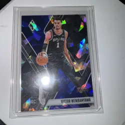 2023-24 Panini Phoenix Victor Wembanyama #256 Blue Cracked Ice Rookie RC Spurs - Image 1