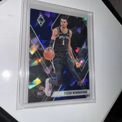 2023-24 Panini Phoenix Victor Wembanyama #256 Blue Cracked Ice Rookie RC Spurs - Image 2