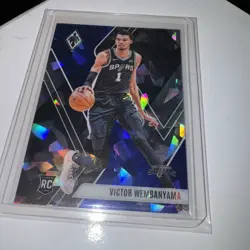 2023-24 Panini Phoenix Victor Wembanyama #256 Blue Cracked Ice Rookie RC Spurs - Image 3