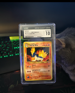 CGC 10 Quilava 1999 Japanese Neo Premium File Pokemon Card 156 1039 - Image 2