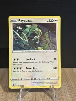 Pokemon TCG Rayquaza SWSH029 Promo Black Star Cosmos Holo Card English - Image 1