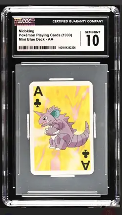 1999 Vintage Pokemon Playing Cards Mini Blue Deck Nidoking CGC 10 ‼ POP 1 - Image 1