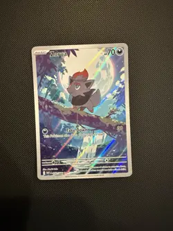 Pokemon TCG Zorua 142/086 Sv11w: White Flare Holo Illustration Rare Card NM - Image 1