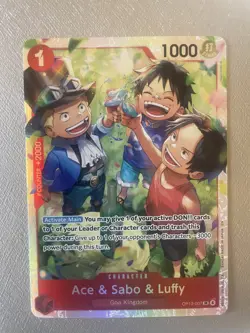 Ace & Sabo & Luffy NM Foil [OP13-007]One Piece Card Game - Image 1