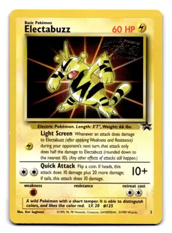 Electabuzz (Movie Promo) Promo WoTC Promo 02/53 LP+ 1999 Pokemon Trading Card - Image 1