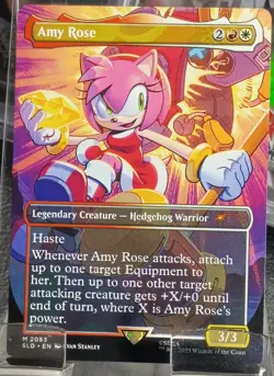Amy Rose MTG x Sonic Secret Lair SLD #M2083 Legendary Creature Hedgehog - Image 1