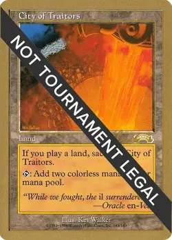 Magic The Gathering MTG CITY OF TRAITORS WCD 1999: Kai Budde NM Near Mint - Image 1