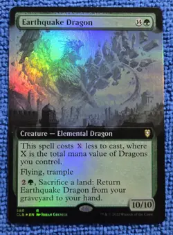 MTG 1x Earthquake Dragon Extended Art Foil - Commander: Battle for Baldur's Gate - Image 1