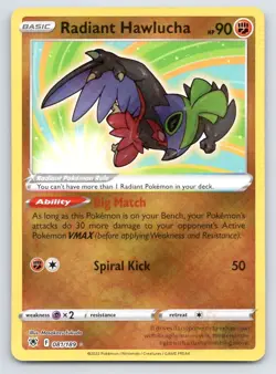 Pokemon Radiant Hawlucha Astral Radiance ASR RADIANT RARE HOLO 081/189 NM - Image 1