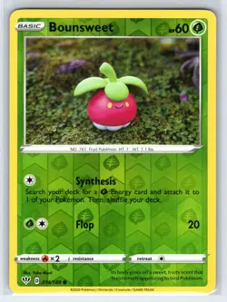 Bounsweet 014/189 Common Darkness Ablaze Pokemon Reverse Holo Near Mint - Image 1
