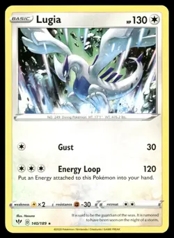Lugia 140/189 Rare Darkness Ablaze Pokemon NM - Image 1
