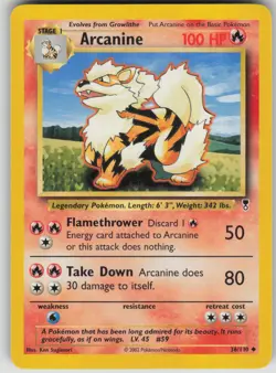 Pokemon TCG Arcanine Uncommon Legendary Collection 036/110 - Image 1