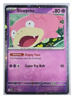 Pokemon Slowpoke (Cosmos Holo) W Swirl 🌀 086 Mega Evolutions Rare Promo Holo NM - Image 2