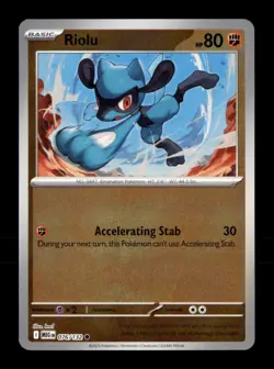 Riolu 076/132 Common Mega Evolution Pokemon Reverse Holo Near Mint - Image 1