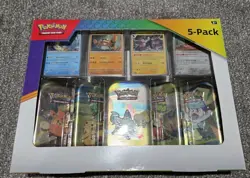 Pokemon TCG 2023 Paldea Friends 5 Pack Mini Tin Set W/Holos! Costco Exclusive - Image 1