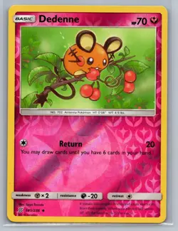 Reverse Holo Dedenne 145/236 Uncommon Unified Minds Pokemon NM - Image 1