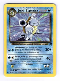 Dark Blastoise (20) Team Rocket #20 (2000) Rare NM Pokemon - Image 1