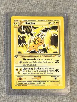 Raichu 21/64 Pokemon 1st Edition Pokemon Neo Revelation Non Holo Rare - Image 1