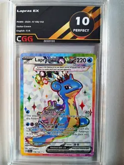 Carte pokemon ENGLISH Lapras ex (SCR 158) Stellar Crown CGG 10 26520103 - Image 1
