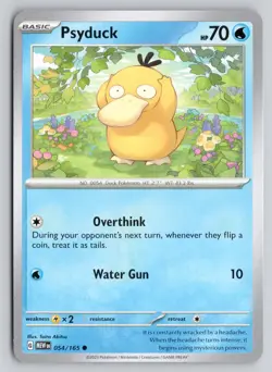 PSYDUCK 054/165 COMMON 151 POKEMON NM - Image 1