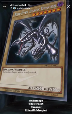 PSA 10 YU-GI-OH! NIKE COLLABORATION EN002 RED-EYES BLACK DRAGON PROMO 2025 - Image 2