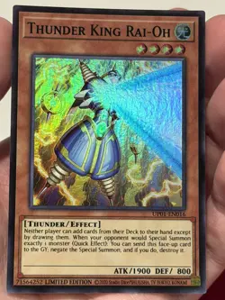 Yugioh! Thunder King Rai-Oh (Alternate Alt Art) UP01-EN016 Super Rare Limited NM - Image 1