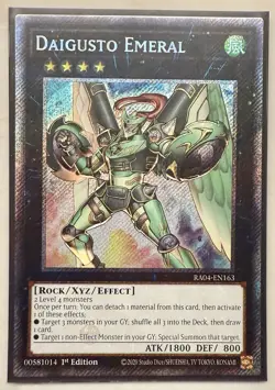 Daigusto Emeral 1st Edition Platinum Secret Rare RA04-EN163 Yu-Gi-Oh! - Image 1