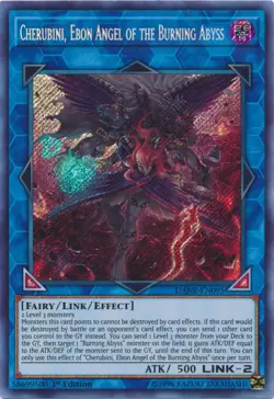 Yugioh! HP Cherubini, Ebon Angel of the Burning Abyss - DANE-EN095 - Secret Rare - Image 1