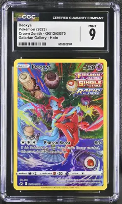 DEOXYS GG12/GG70 GALARIAN GALLERY HOLO CROWN ZENITH POKEMON CGC 9 MINT - Image 1