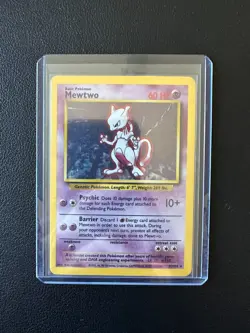 1999 POKEMON BASE SET UNLIMITED #10 MEWTWO HOLO - UNGRADED - Image 1