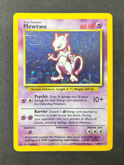 1999 POKEMON GAME BASE SET 10/102 MEWTWO HOLO - LP - Image 1
