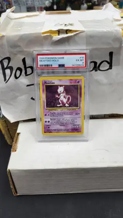 1999 MEWTWO HOLO RARE BASE SET POKEMON TCG PSA 6 EXCELLENT-MINT #10/102 - Image 1