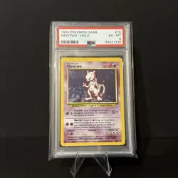 Pokemon Mewtwo Holo 1999 Base Set Unlimited 10/102 PSA 6 - Image 1