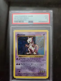 Pokemon- Mewtwo Holo Base Set #10 Shadowless PSA 3 1999 Rare Vintage - Image 1