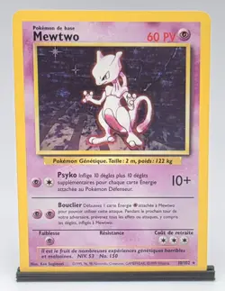 1999 Pokemon FRENCH Unlimited Base Set Mewtwo Holo 10/102 NM - Image 1