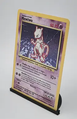 1999 Pokemon FRENCH Unlimited Base Set Mewtwo Holo 10/102 NM - Image 2