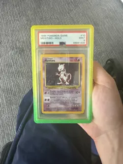 Pokemon TCG Mewtwo Base Set 10/102 Holo 1999-2000 PSA 9 - Image 1