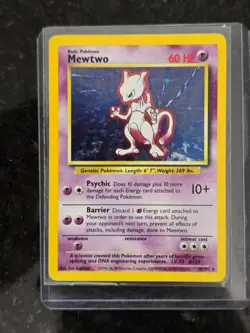 Pokemon TCG Mewtwo Base Set 10/102 Holo 1999-2000 Wizards Base Set LP+!! - Image 1