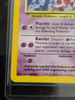 Pokemon TCG Mewtwo Base Set 10/102 Holo 1999-2000 Wizards Base Set LP+!! - Image 2