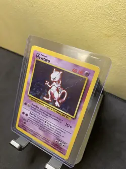 Pokemon TCG Mewtwo Base Set Unlimited 10/102 Holo 1999-2000 Wizards - Moderate - Image 2